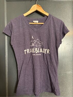 Trailblazer Girl Scouts Purple V-Neck Short Sleeve Tee
